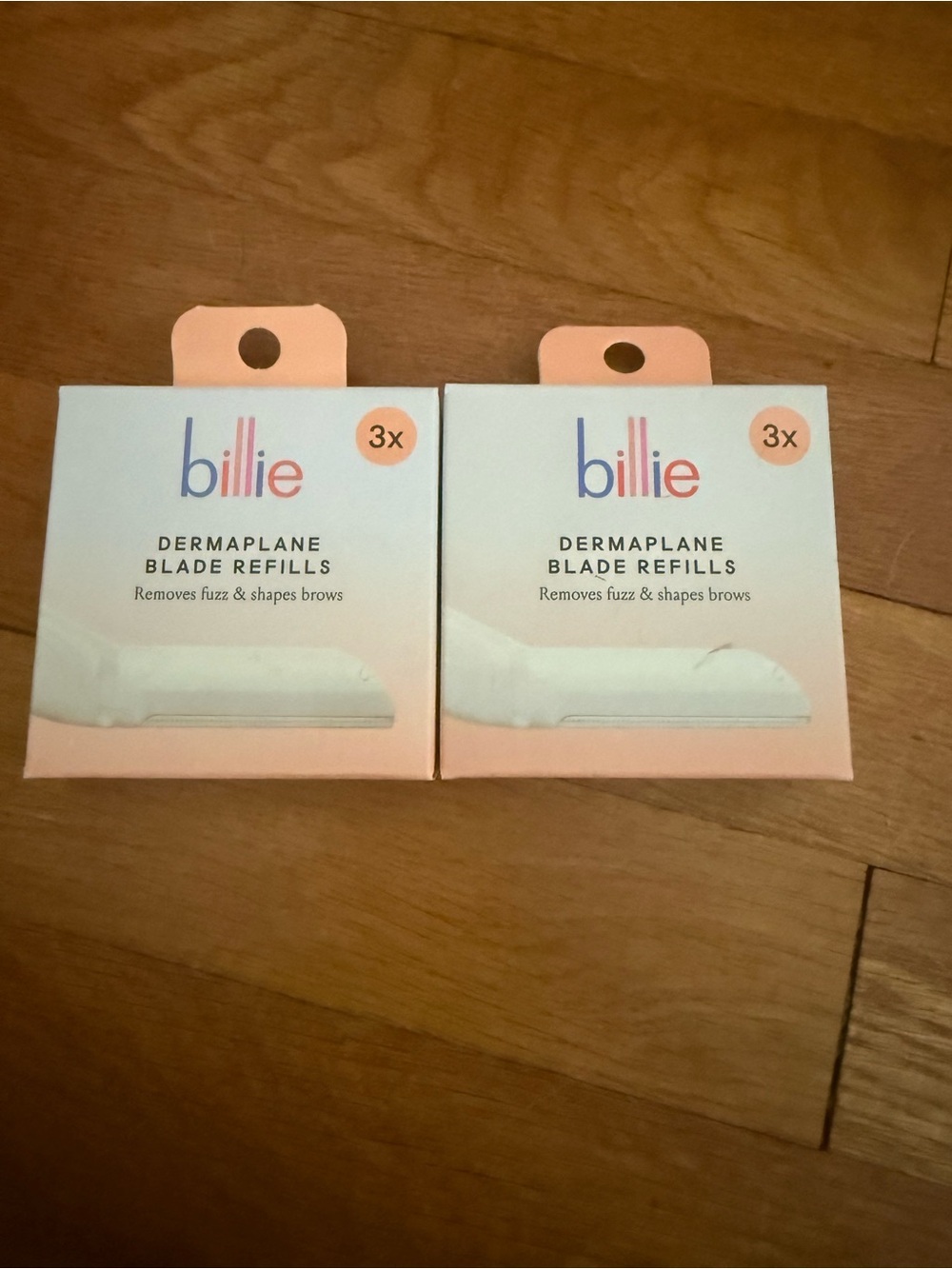 billie Dermaplane Blade Refills 3x (2 Boxes) - Pink & Light Blue Packaging